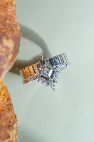 kite diamond engagement ring