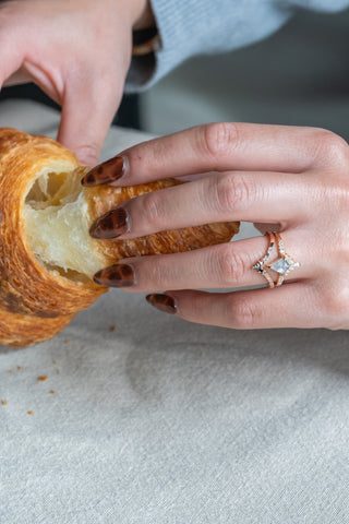 salt and pepper diamond ring