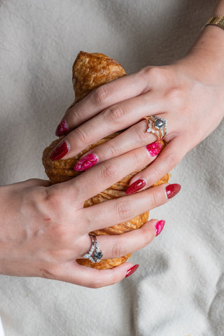 salt and pepper diamond ring