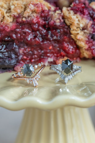 Extra Diamond Wren Wedding Band, 14k White Gold