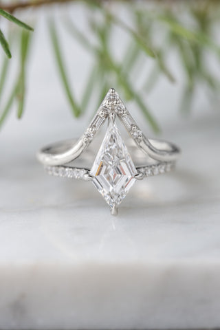 clear kite lab diamond ring