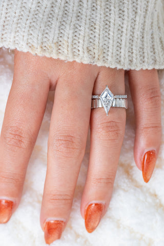 clear lab diamond ring