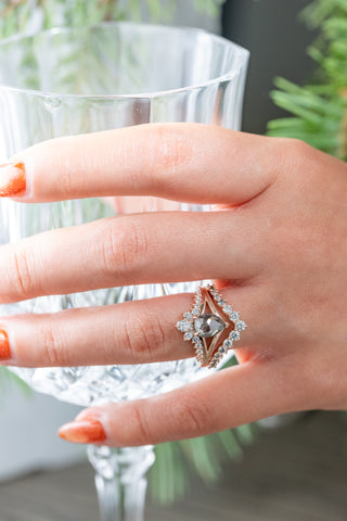 salt and pepper diamond ring