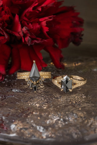 women's black diamond rings