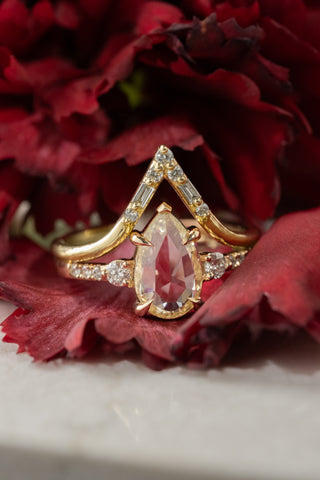 clear pear diamond ring