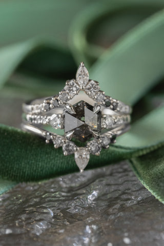 women's black diamond ring