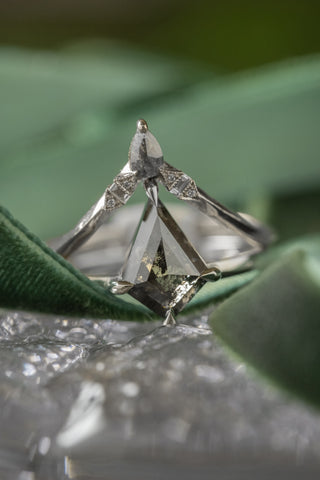 women's black diamond ring