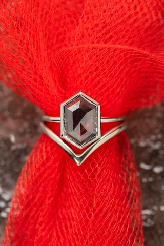 women's black diamond ring