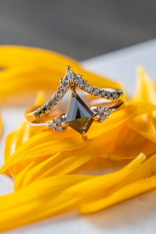 women's black diamond ring