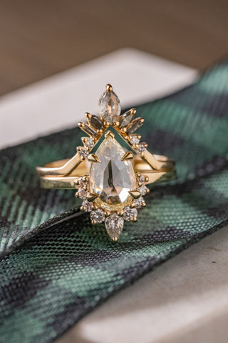 clear pear diamond ring