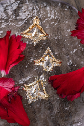 Deer Skull Wedding Band, 14k Yellow Gold