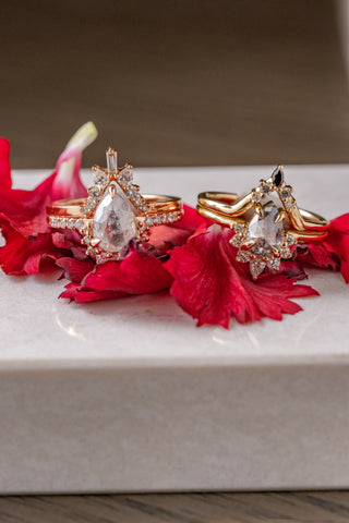 unique pear diamond engagement rings