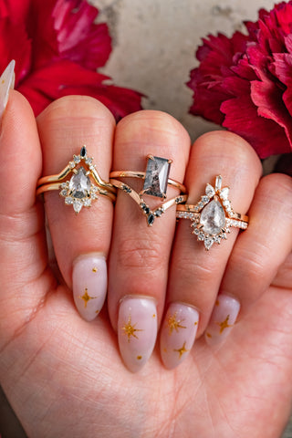 salt and pepper diamond ring