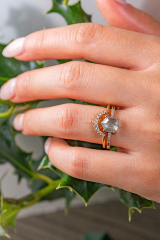 salt and pepper diamond ring