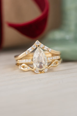 clear pear diamond ring