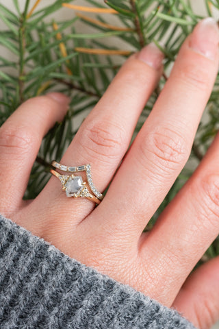 salt and pepper diamond ring