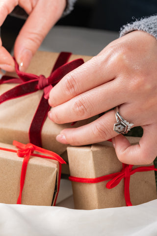 Marquise Diamond Wedding Band, Large Freya Setting, 14k White Gold