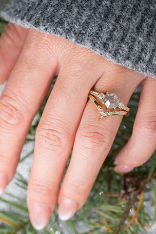salt and pepper diamond ring