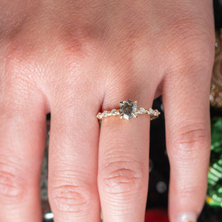 salt and pepper diamond ring