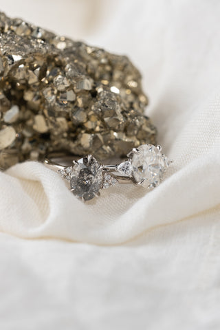 salt and pepper diamond ring
