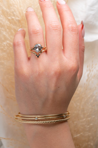 3mm Twisted 7 1/2" Bangle, 14k Yellow Gold