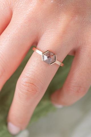 salt and pepper diamond ring