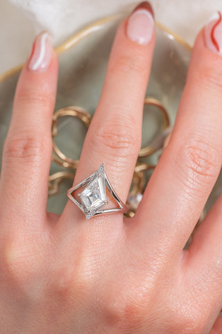kite moissanite ring