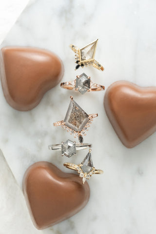 salt and pepper diamond ring