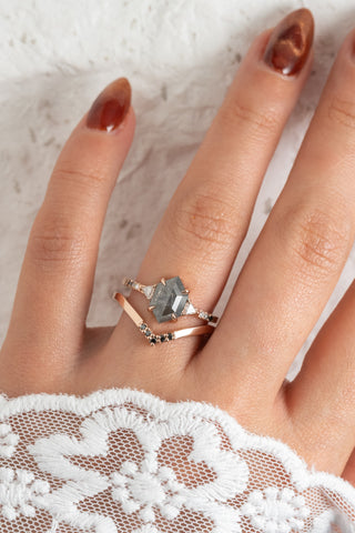 salt and pepper diamond ring