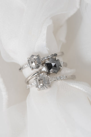 salt and pepper diamond ring