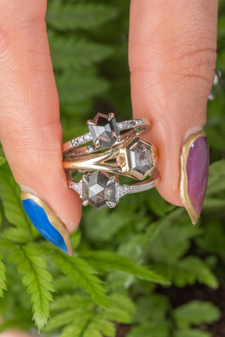 salt and pepper diamodn ring