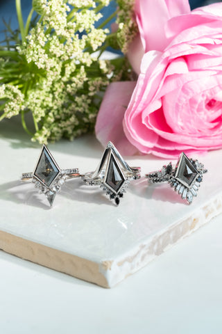 Chloe Wedding Ring Cuff, 12 Ombre Diamond