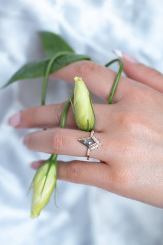 salt and pepper diamond ring