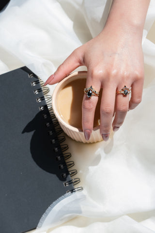 salt and pepper diamond ring