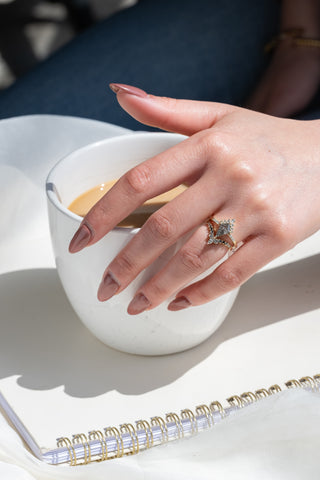 salt and pepper diamond ring