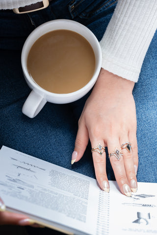 salt and pepper diamond ring