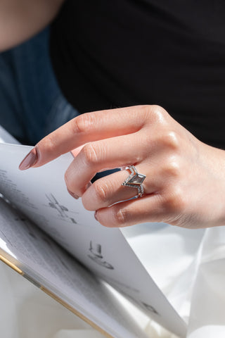 salt and pepper diamond ring