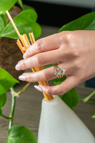 salt and pepper diamond ring