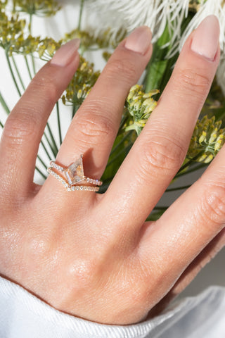 Vivian Wedding Ring, 17 Diamond women's wedding band, Point No Point Studio. Eco-friendly, Recycled Metals, Conflict Free.