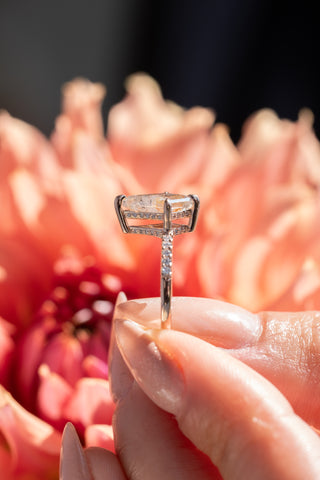 1.79 Carat Orange Salt and Pepper Kite Diamond Engagement Ring, Juliette Setting, 14k Rose Gold