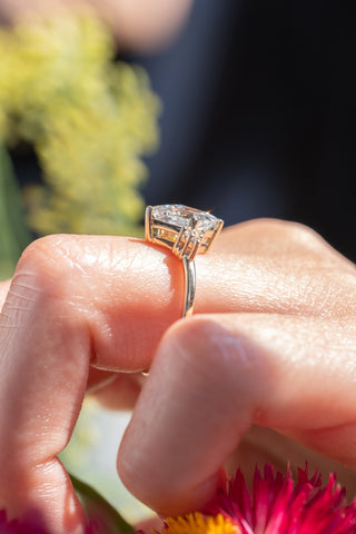 Lozenge Lab Diamond Engagement Ring, Quinn Setting