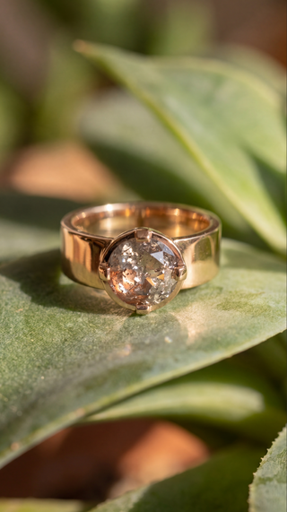 Custom Cepheus-Tulip Bezel Jane Engagement Ring