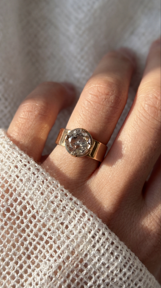 Custom Cepheus-Tulip Bezel Jane Engagement Ring