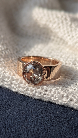 Custom Cepheus-Tulip Bezel Jane Engagement Ring