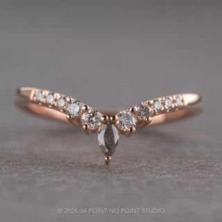 Raelynn Wedding Ring, Salt and Pepper Marquise, 11 Diamond