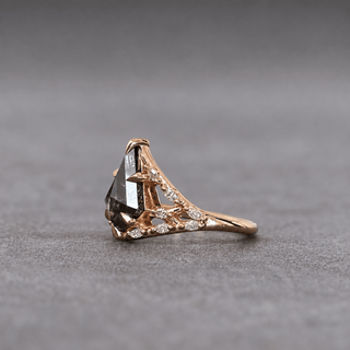Custom Kite Salt and Pepper Winnie Engagement Ring