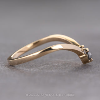 Charlotte Wedding Ring, Salt and Pepper Diamonds, Round Band