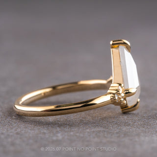 1.10 Carat Icy Salt and Pepper Kite Diamond Engagement Ring, Quinn Setting