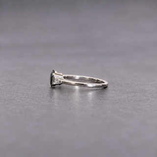 Custom Sapphire Partial Bezel Zoe Engagement Ring