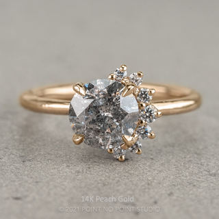 1.56 Carat Salt and Pepper Diamond Engagement Ring, Sammy Setting